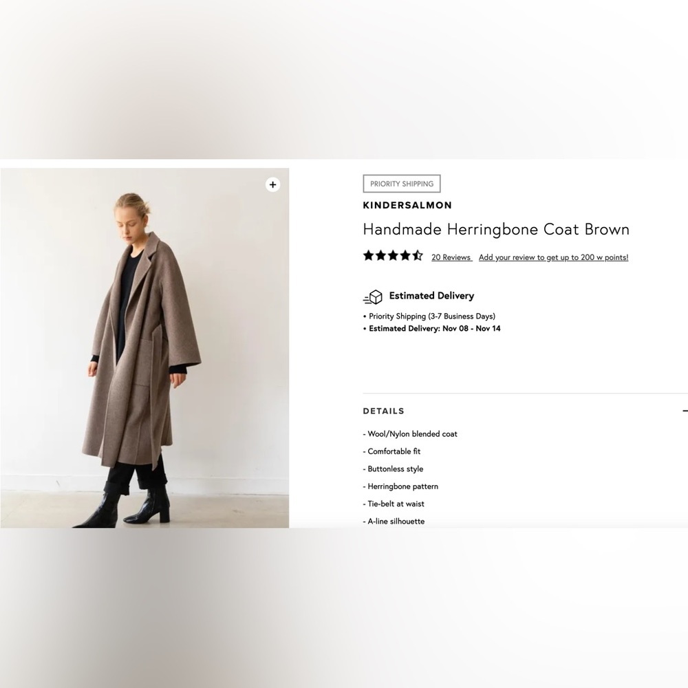 kindersalmon coat from Wconcept